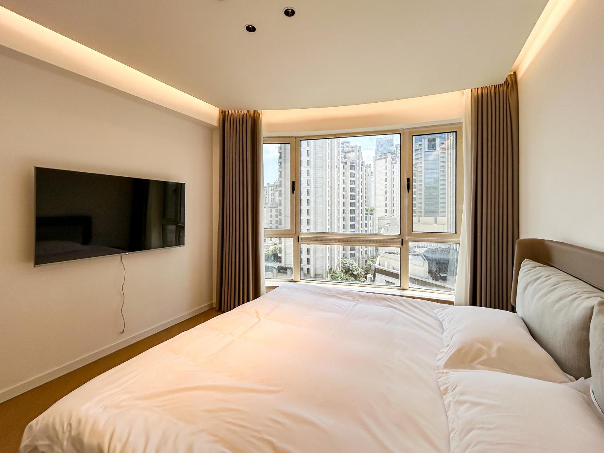 Appartement Eastern Hub - Bund Branch Enjoy The Beautiful Scenery Of The Bund At The People's Square Of The New French Window, The Big Flat Floor Is Close To Huaihai Road, Xintiandi Shanghai